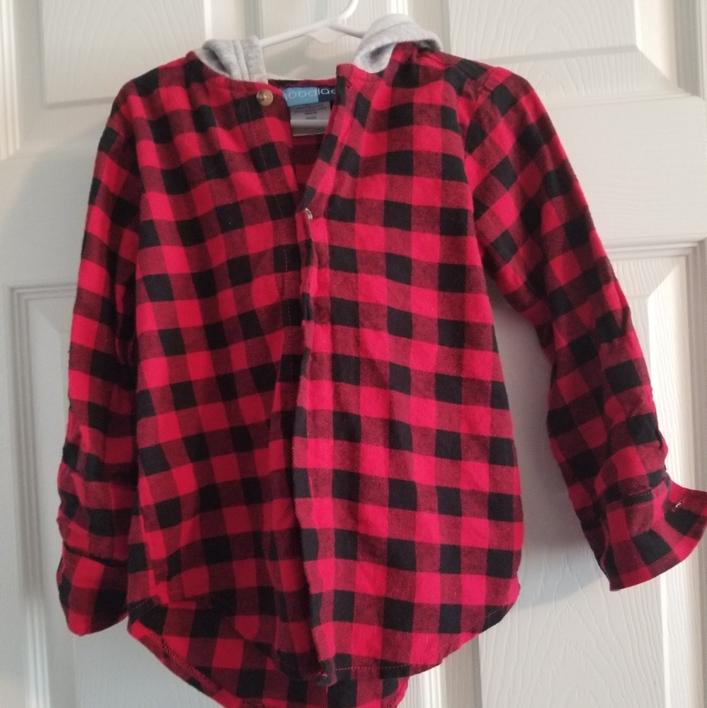 Boys sz 5 hooded flannel